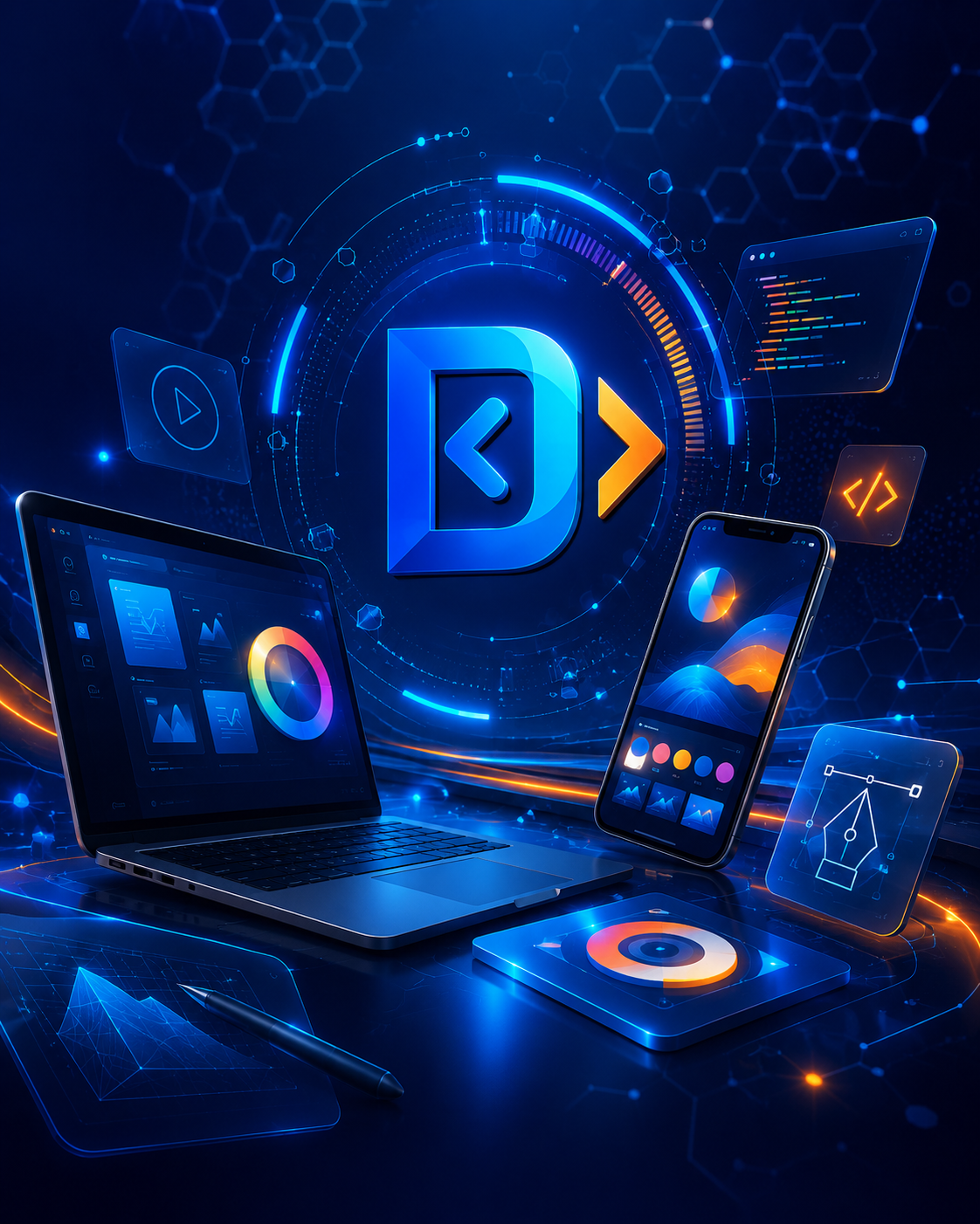 Projeto visual de landing page David Creates
